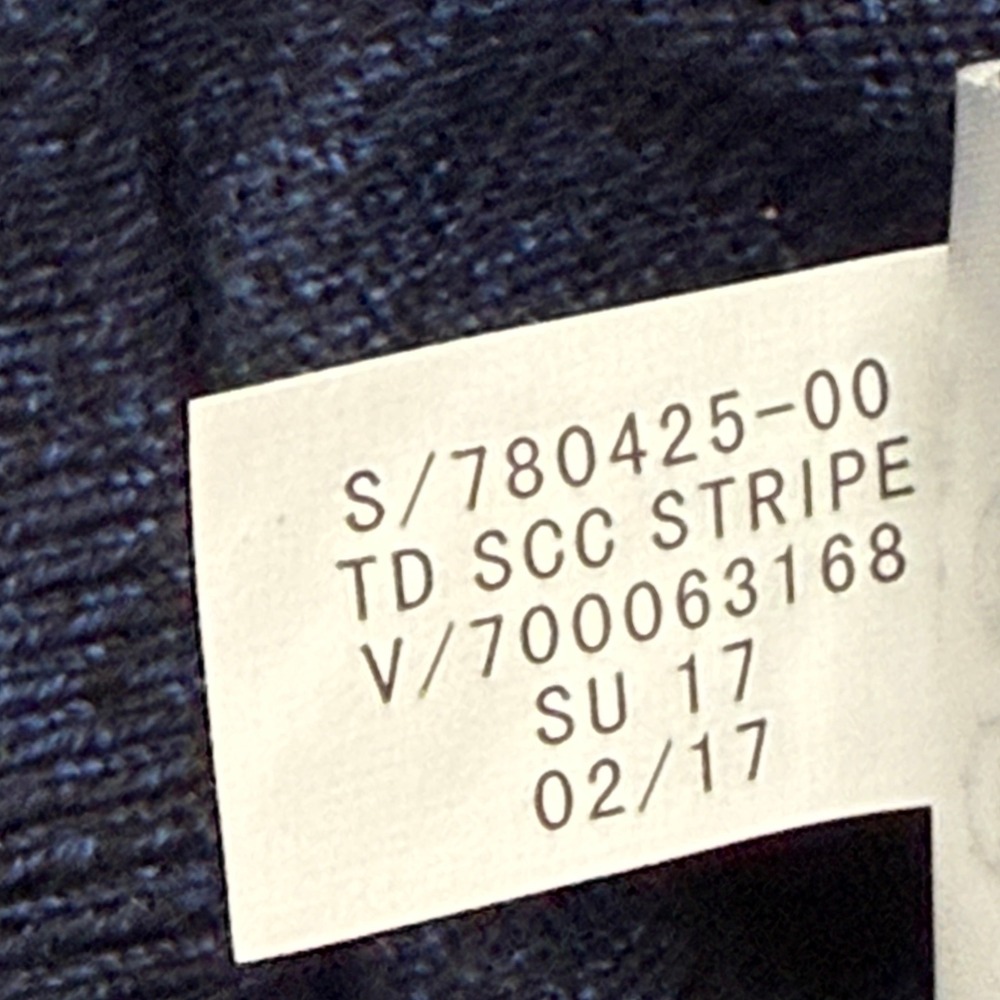 Banana Republic Silk Cotton Cashmere Striped Sweater Navy Blue Mens Medium New - Picture 8 of 11